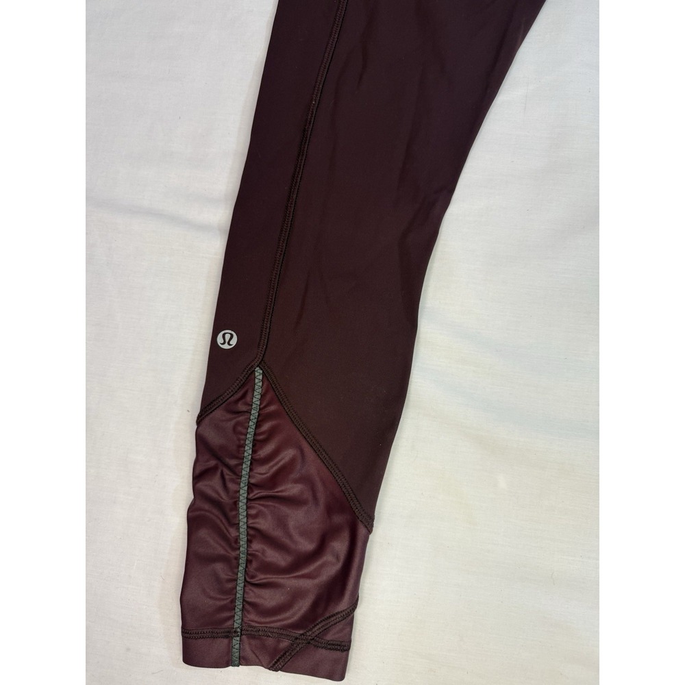 Lululemon Leggings Size 6 Pace Queen Luxtreme Bordeaux Drama - Picture 5 of 7